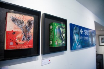 Exposition de C215 à la Galerie Itinérrance (Paris 13è) à l'occasion de la sortie du livre Community Service (Critères éditions).