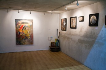 Exposition de C215 à la Galerie Itinérrance (Paris 13è) à l'occasion de la sortie du livre Community Service (Critères éditions).