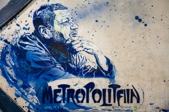 Exposition de C215 à la Galerie Itinérrance (Paris 13è) à l'occasion de la sortie du livre Community Service (Critères éditions).