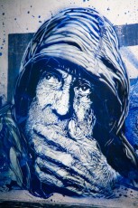 Exposition de C215 à la Galerie Itinérrance (Paris 13è) à l'occasion de la sortie du livre Community Service (Critères éditions).