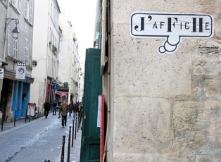 J'affiche, rue de Quincampoix 04è - Février 2006