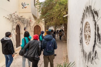 Invader & David de la Mano - Djerbahood - Erriadh - Djerba, Tunisie