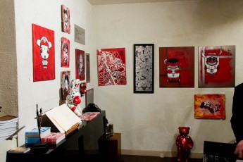 C215, Tchikioto et Stew - Expo du collectif C215 à la Art Parter Gallery rue Aubriot 04è - Décembre 2007