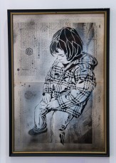 Nina dans son manteau par C215.Galerie Anne Vignial53 rue Charlot - 75003 Paris - info@annevignial.com - Décembre 2007