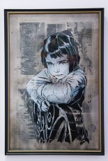 Nina à la rembarde par C215, sublime !Galerie Anne Vignial53 rue Charlot - 75003 Paris - info@annevignial.com - Décembre 2007