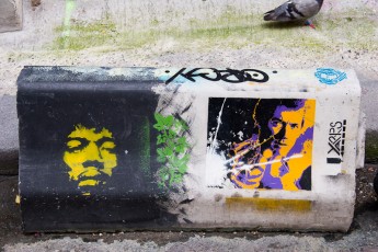 Rue Dénoyez 20è - Jimi Hendrix et l'Inspecteur Harry - Août 2007