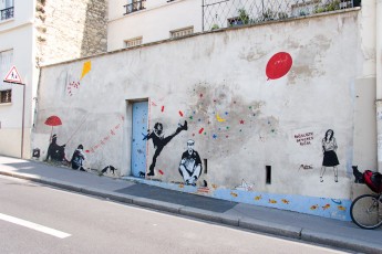 Jef Aérosol - Rue Bobillot 13è avec Némo et MissTic - Juin 2006