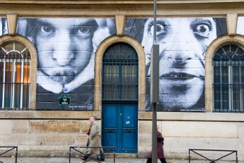 JR - Face to Face - Rue de Rivoli 04è, derrière l'hôtel de ville.Ronen et Ayman - Novembre 2007