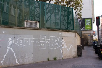 Jérôme Mesnager - Mesnager - La marelle - Rue de Belleville 20è - Octobre 2008